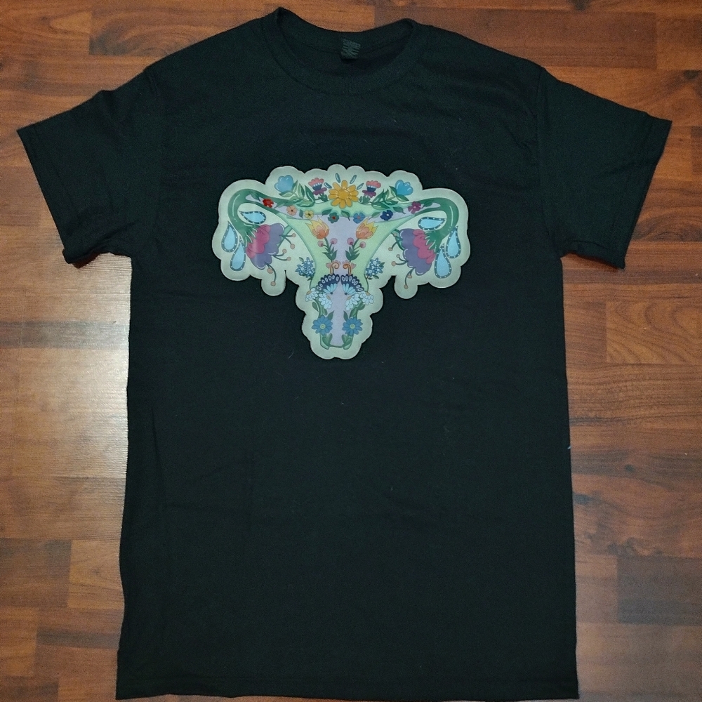 Floral Graphic Black T-Shirt